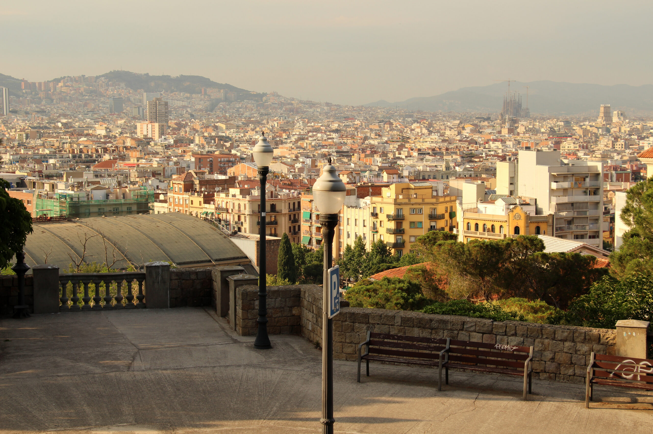 Ausblick vom Montjuic auf Barcelona
