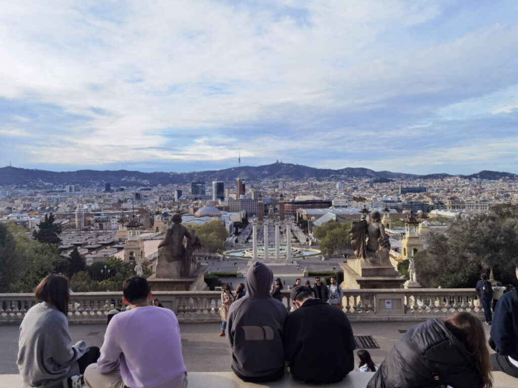 Barcelona Aussichtspunkt am Museu Nacional d’Art de Catalunya